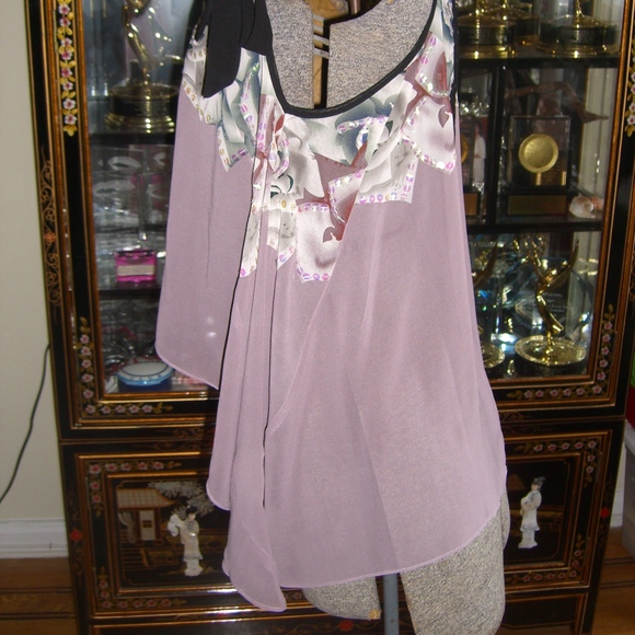 NWT LIPSY ROSE PRINT SEQUIN TOP US6 UK10 - Picture 5 of 8